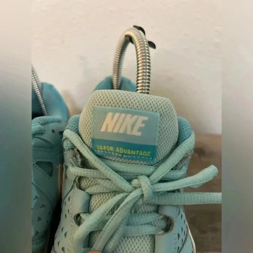 Nike Women's Light Blue Teal and Yellow Sneakers - Picture 3 of 9
